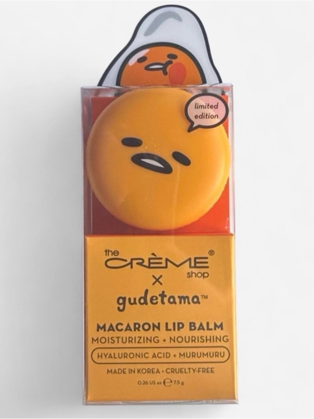 The Crème Shop × Gudetama Macaron Lip Balm Moisturizing & Nourishing- NIP